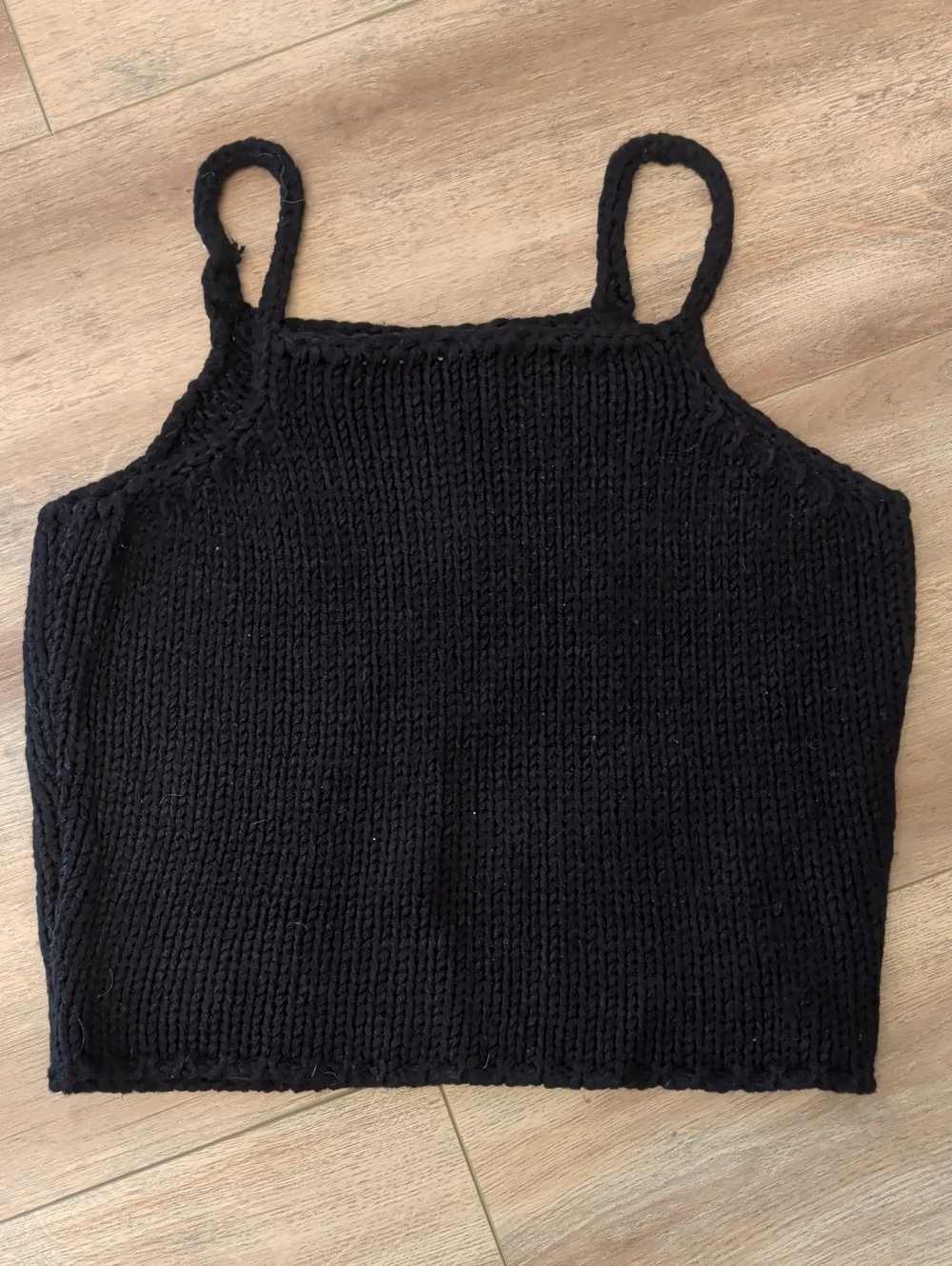 Altar'd State Black Knit Sweater Tank Top, M
